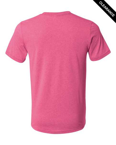 Clearance - 3650 Bella+Canvas Marble Poly Cotton Tee | Neon Pink