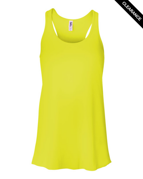 Clearance - Bella+Canvas 8800 Flowy Racerback Tank Top | Neon Yellow