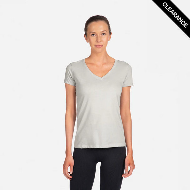 Clearance - Next Level 1540 Ladies' Ideal V-Neck Tee | Silver