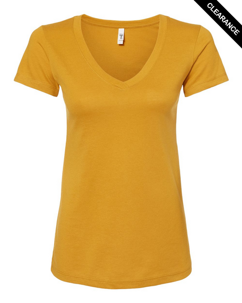 Clearance - Next Level 1540 Ladies' Ideal V-Neck Tee | Antique Gold