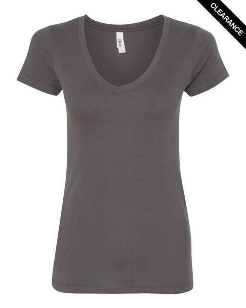 Clearance - Next Level 1540 Ladies' Ideal V-Neck Tee | Dark Grey