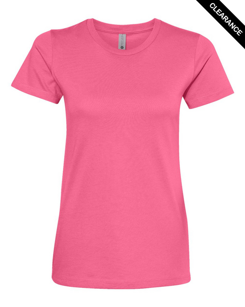 Clearance - Next Level 3900 Ladies' Tee | Hot Pink