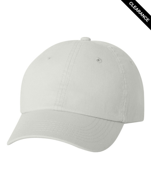 Clearance - Valucap VC300Y Youth Fit Bio-Washed Dad's Cap | White