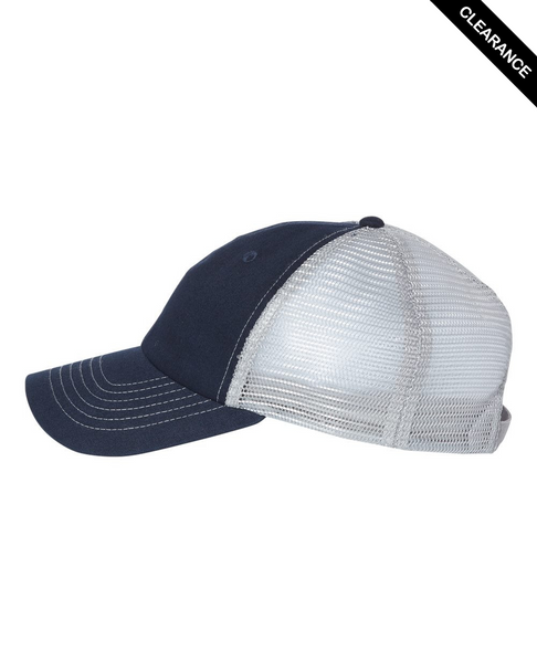 Clearance - Valucap 3100 Contrast-Stitch Mesh-Back Cap | Navy/ Grey
