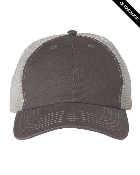 Clearance - Valucap 3100 Contrast-Stitch Mesh-Back Cap | Charcoal/ Stone