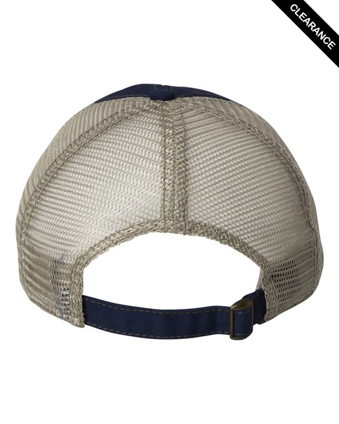 Clearance - Valucap 3150 Bounty Dirty-Washed Mesh-Back Cap | Navy/ Khaki