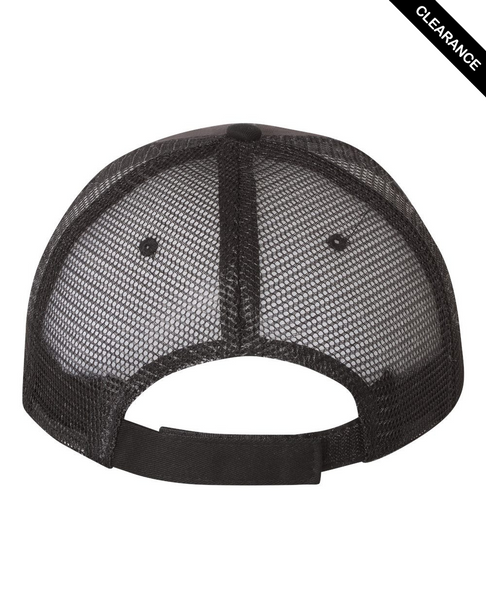 Clearance - Valucap S102 Sandwich Trucker Cap | Charcoal/ Black