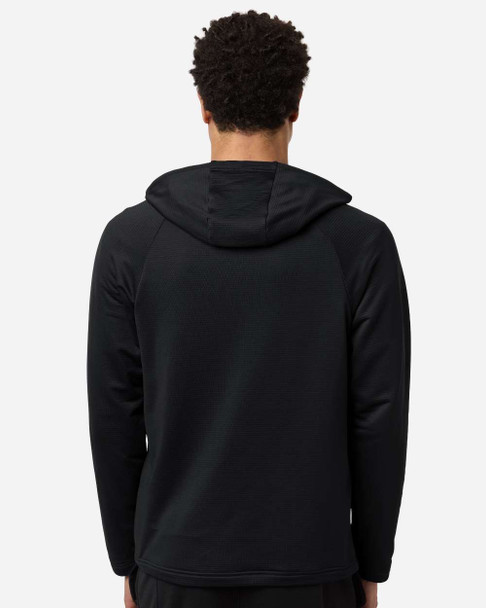 Team 365 TT200 Men's Qualify Quarter-Zip Hooded Pullover| Black