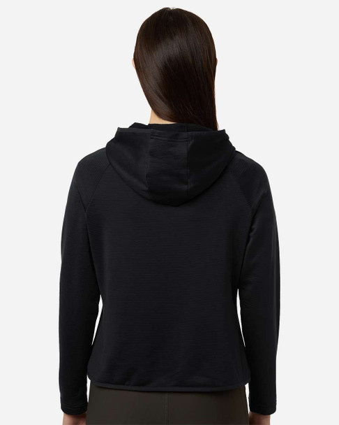 Team 365 TT200W Women's Qualify Quarter-Zip Hooded Pullover | Black