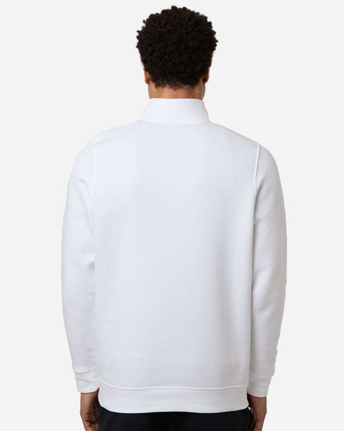 Under Armour 6012710 Men's Icon Fleece Quarter-Zip Pullover | White/ Black