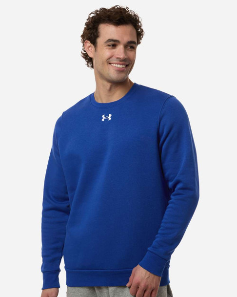 Under Armour 6014160 Men's Team Icon Fleece Crew | Royal/ White