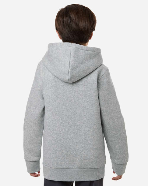 Under Armour 6014162 Youth Team Icon Fleece Hooded Sweatshirt | Mod Grey Light Heather/ White