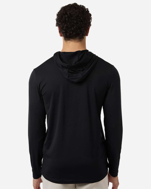 Under Armour 6014164 Men's Team Vanish Hooded Long Sleeve T-Shirt | Black/ White