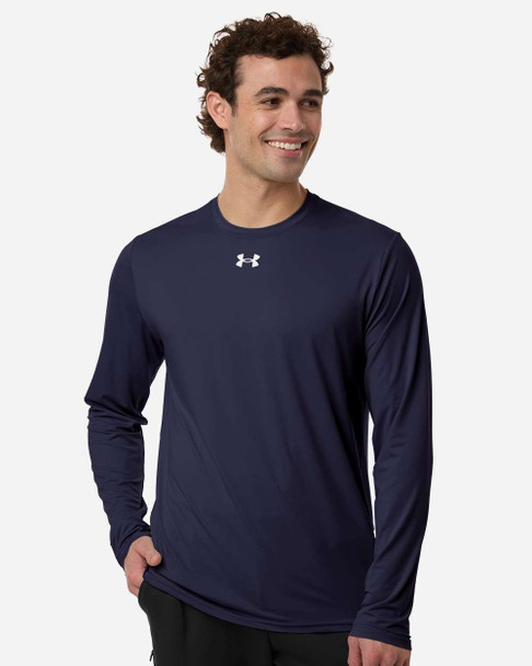 Under Armour 6014166 Men's Team Vanish Long Sleeve T-Shirt | Midnight Navy/ White