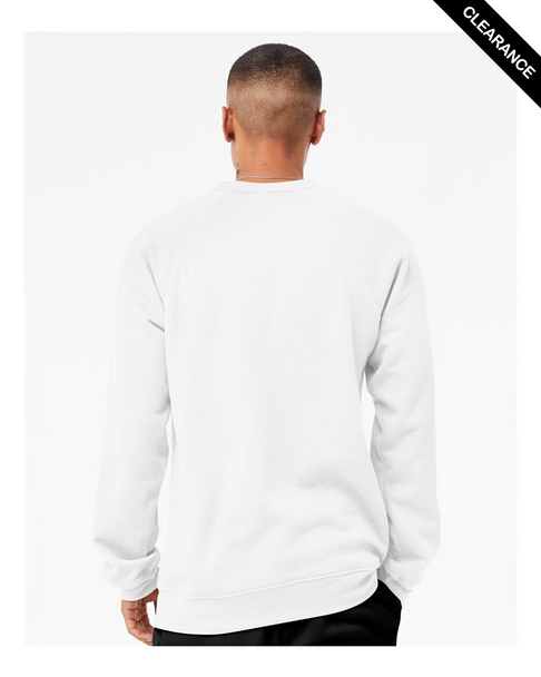 Clearance - Bella+Canvas 3901 Sponge Fleece Mock Neck Sweatshirt | White