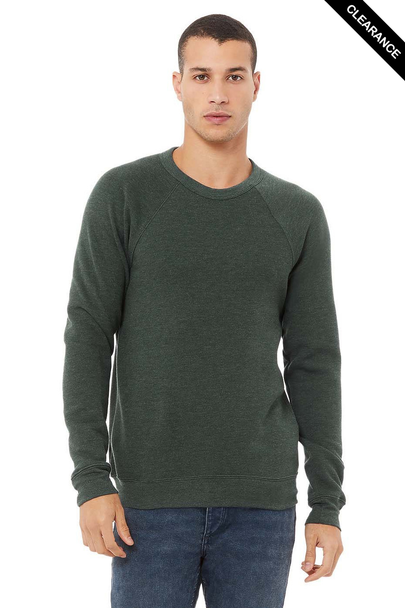 Clearance - Bella+Canvas 3901 Sponge Fleece Mock Neck Sweatshirt | Heather Forest