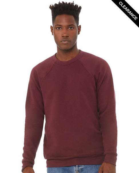 Clearance - Bella+Canvas 3901 Sponge Fleece Mock Neck Sweatshirt | Maroon