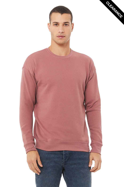 Clearance - Bella+Canvas 3945 Unisex Sponge Fleece Drop Shoulder Crewneck Sweatshirt | Mauve