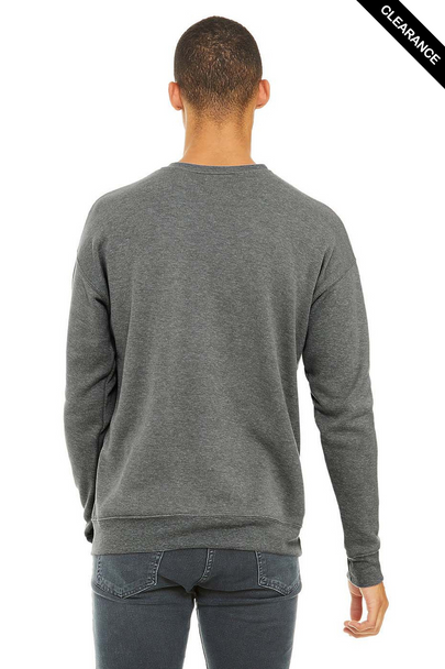 Clearance - Bella+Canvas 3945 Unisex Sponge Fleece Drop Shoulder Crewneck Sweatshirt | Deep Heather