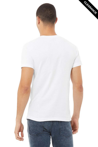 Clearance - Bella+Canvas 3005 Unisex Jersey V-Neck Short Sleeve Tee | White