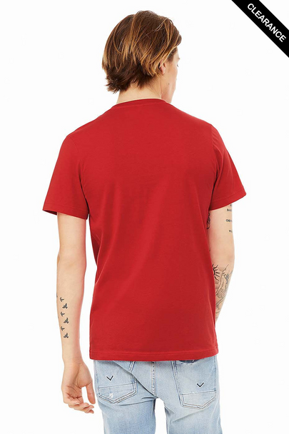 Clearance - Bella+Canvas 3005 Unisex Jersey V-Neck Short Sleeve Tee | Red