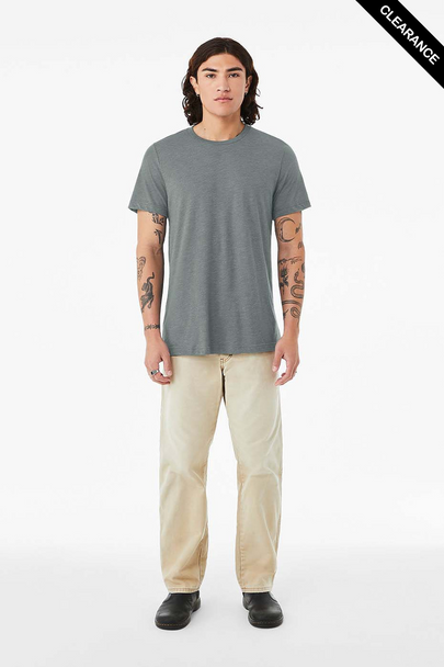 Clearance - Bella+Canvas 3413 Tri-Blend Short Sleeve | Blue Storm Triblend