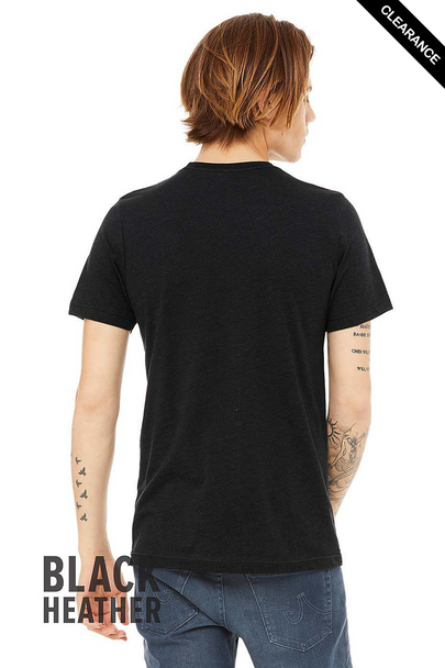 Clearance - Bella+Canvas 3413 Tri-Blend Short Sleeve | Black Heather Triblend