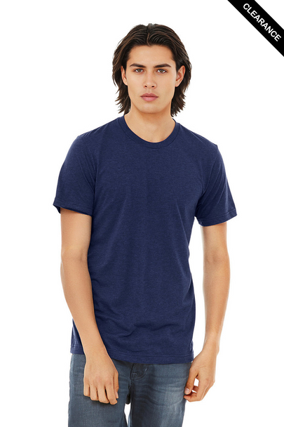 Clearance - Bella+Canvas 3413 Tri-Blend Short Sleeve | Navy Triblend
