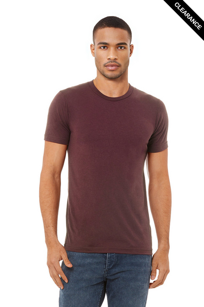 Clearance - Bella+Canvas 3413 Tri-Blend Short Sleeve | Maroon Triblend