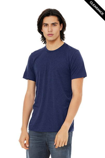 Clearance - Bella+Canvas 3413 Tri-Blend Short Sleeve | Navy Triblend