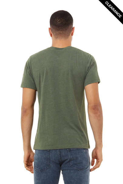 Clearance - Bella+Canvas 3413 Tri-Blend Short Sleeve | Military Green Triblend