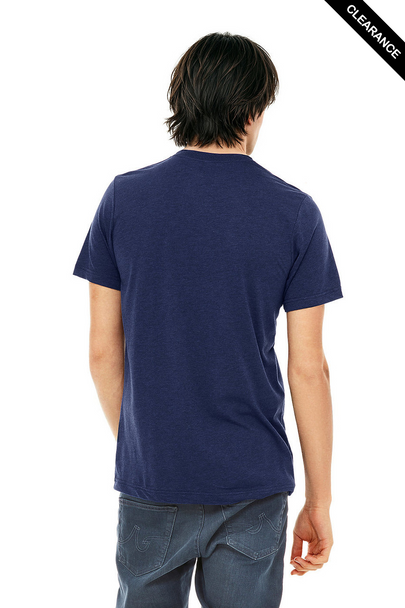 Clearance - Bella+Canvas 3413 Tri-Blend Short Sleeve | Navy Triblend