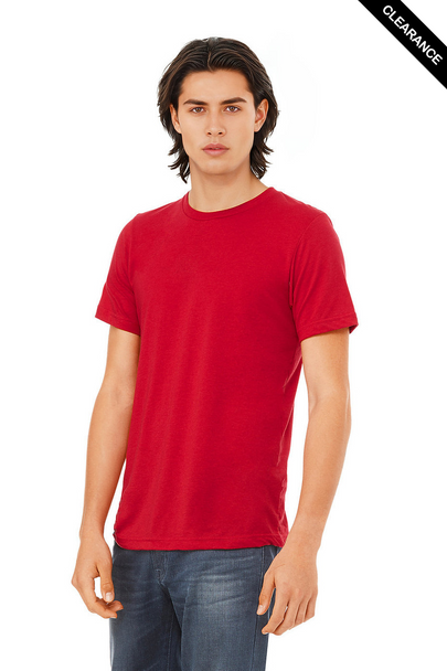 Clearance - Bella+Canvas 3413 Tri-Blend Short Sleeve | Solid Red Triblend
