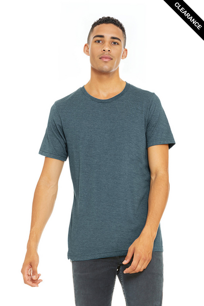 Clearance - Bella+Canvas 3413 Tri-Blend Short Sleeve | Steel Blue Triblend