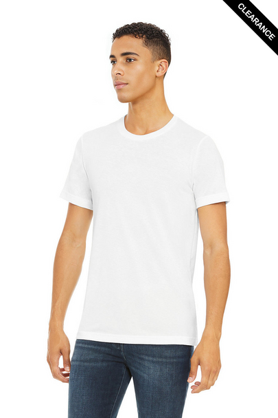 Clearance - Bella+Canvas 3413 Tri-Blend Short Sleeve | Solid White Triblend