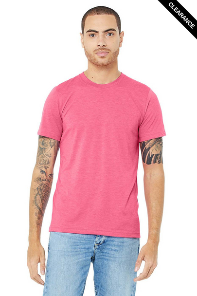 Clearance - Bella+Canvas 3413 Tri-Blend Short Sleeve | Charity Pink Triblend