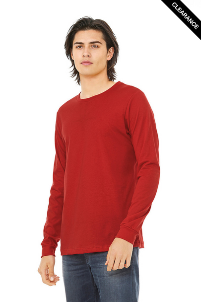 Clearance - B3501 Bella+Canvas Long-sleeve Jersey Tee | Red