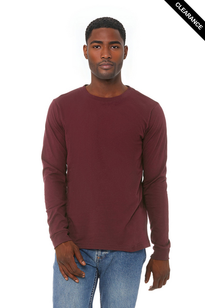 Clearance - B3501 Bella+Canvas Long-sleeve Jersey Tee | Maroon