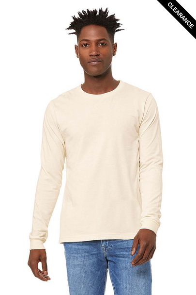 Clearance - B3501 Bella+Canvas Long-sleeve Jersey Tee | Natural