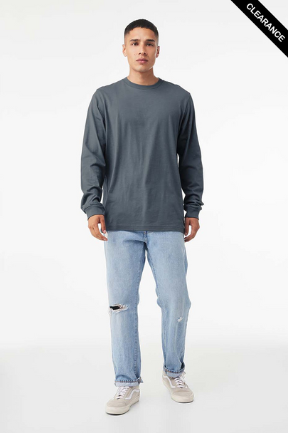 Clearance - B3501 Bella+Canvas Long-sleeve Jersey Tee | Steel Blue