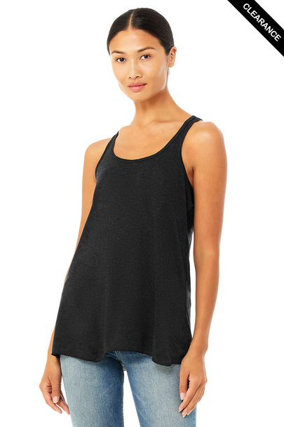 Clearance - Bella+Canvas 8800 Flowy Racerback Tank Top | Black Heather