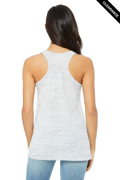 Clearance - Bella+Canvas 8800 Flowy Racerback Tank Top | White Marble
