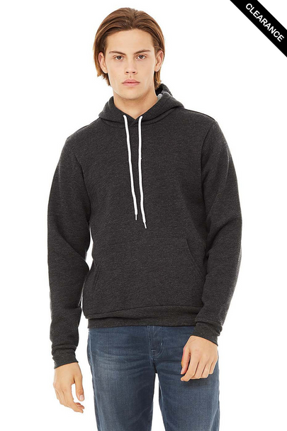 Clearance - Bella+Canvas 3719 Unisex Sponge Fleece Pullover Hoodie | Dark Grey Heather