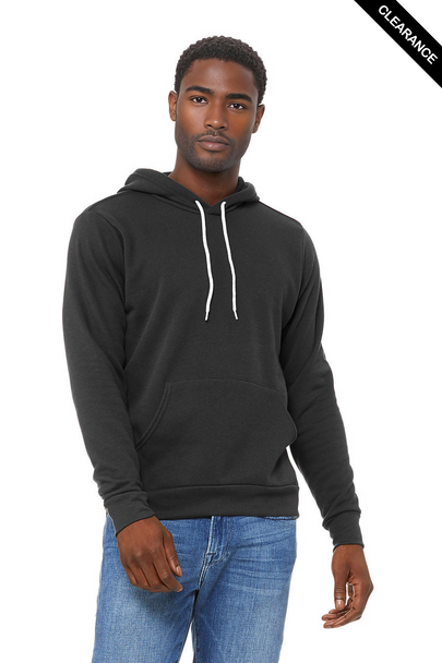 Clearance - Bella+Canvas 3719 Unisex Sponge Fleece Pullover Hoodie | DTG Dark Grey