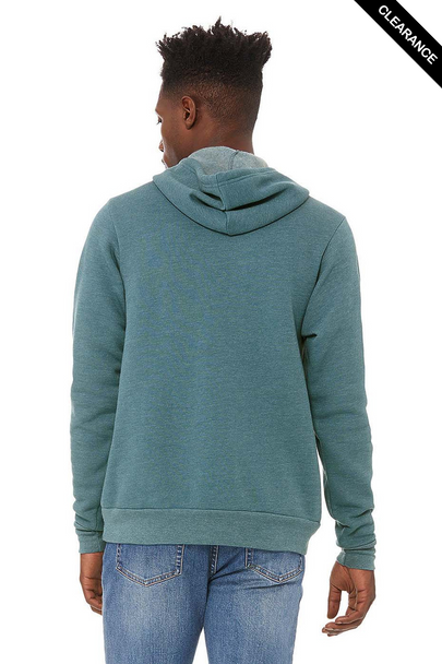 Clearance - Bella+Canvas 3719 Unisex Sponge Fleece Pullover Hoodie | Heather Deep Teal