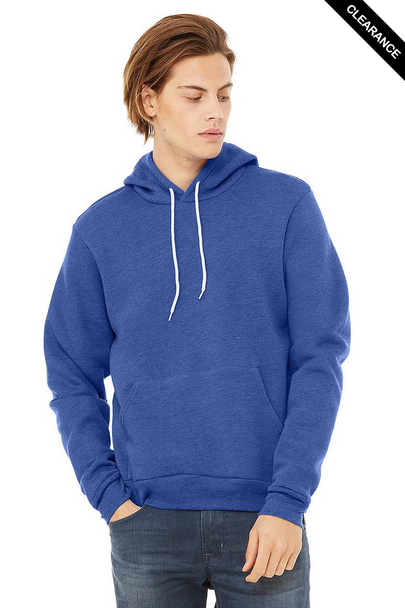 Clearance - Bella+Canvas 3719 Unisex Sponge Fleece Pullover Hoodie | Heather True Royal