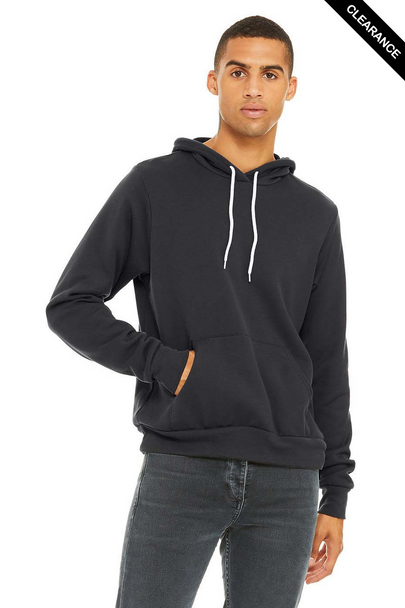 Clearance - Bella+Canvas 3719 Unisex Sponge Fleece Pullover Hoodie | Dark Grey