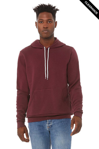 Clearance - Bella+Canvas 3719 Unisex Sponge Fleece Pullover Hoodie | Maroon