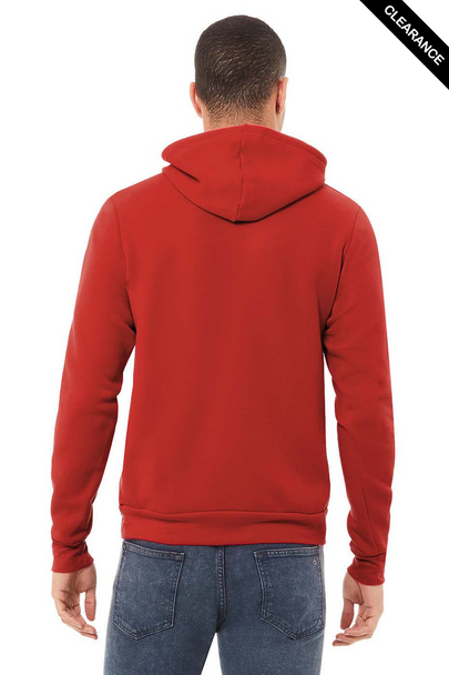 Clearance - Bella+Canvas 3719 Unisex Sponge Fleece Pullover Hoodie | Red