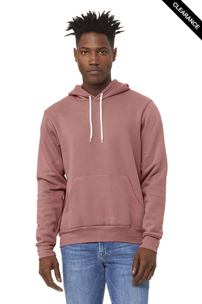 Clearance - Bella+Canvas 3719 Unisex Sponge Fleece Pullover Hoodie | Mauve